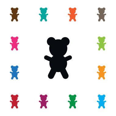 İzole ayı simgesi. Teddy vektör öğesi Teddy, ayı, ayı tasarım konsepti için kullanılabilir.