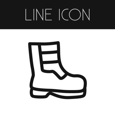 İzole Boots anahat. Ayakkabı vektör öğesi kullanılan bot, Ayakkabı, Ayakkabı tasarım konsepti için.
