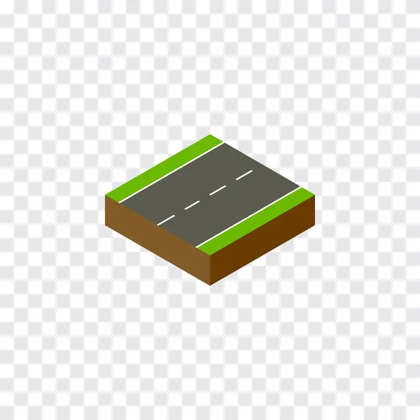 Isolated Single-Lane Isometric. Driveway Vector Element Can Be Used For Driveway, Single, Lane Design Concept. — Stock Vector