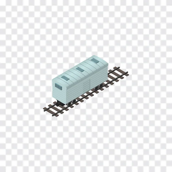 Isolierter U-Bahn-Tank isometrisch. Eisenbahnwaggon Vektor-Element kann für Wagen, Metall, Waggon-Design-Konzept verwendet werden. — Stockvektor