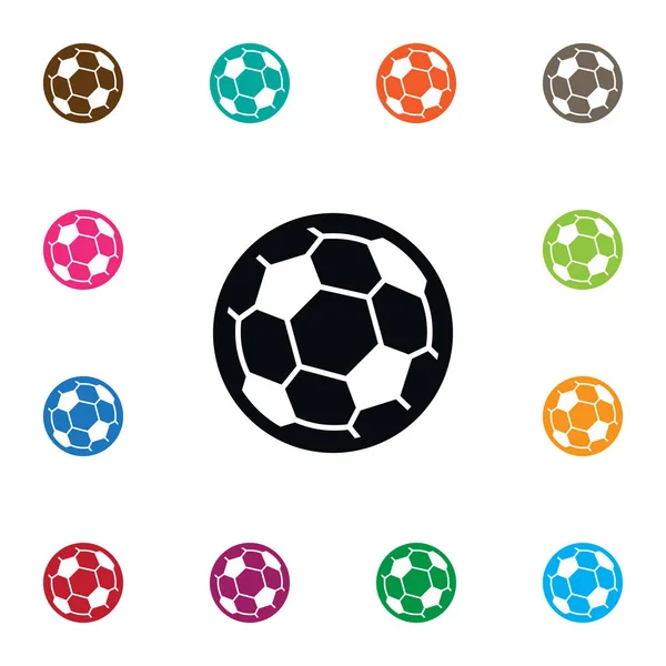 Icono de bola aislada. El elemento vectorial del fútbol se puede utilizar para el fútbol, fútbol, concepto del diseño de la bola . — Archivo Imágenes Vectoriales