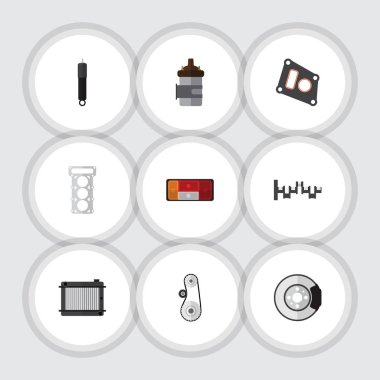 Düz simgesi Cambelt, bileşen kümesini çelikler milleri, kalorifer ve diğer vektör nesneleri. Ayrıca Cambelt, conta, motor unsurları içerir.