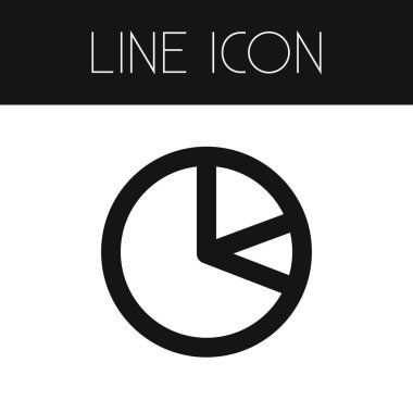 Pasta çubuğu anahat izole. Daire diyagram vektör öğesi kullanılan pasta, daire, grafik tasarım konsepti için.