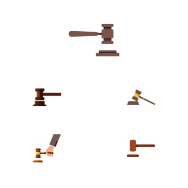 Düz simgesi avukat kümesi savunma, mahkeme, Hükümet Binası ve diğer vektör nesneleri. Ayrıca Hammer, savunma, hukuk öğeleri içerir.