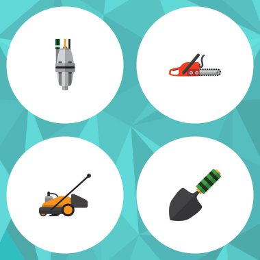 Düz simgesi kulübemde kümesi pompa, mala, çim biçme makinesi ve diğer vektör nesneleri. Ayrıca gördüm, pompa, biçme makinesi unsurları içerir.