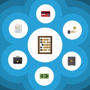 Düz simgesi Finans kasa, sikke, belge vektör nesnelerini el ile ayarlayın. Bozuk para, el, dosya öğeleri de içerir.