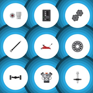 Düz simgesi otomatik küme kaldırma, otomatik şanzıman, kemer ve diğer vektör nesnelerine. Ayrıca taşıma, Turnscrew, blok öğeleri içerir.