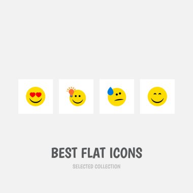 Düz simgesi hareket kümesini gözyaşı, gülümseme, iyi bir görüş ve diğer vektör nesneleri var. Ayrıca içerir ışık, acı, fikir öğeleri.