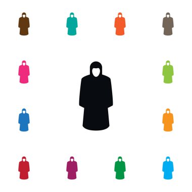 İzole koruma ceket simgesi. Yağmurluk vektör öğesi kullanılmış yağmurluk, koruma, ceket tasarım konsepti için.