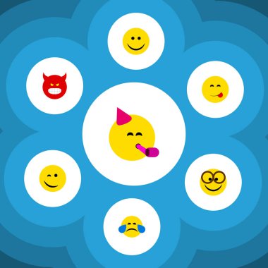 Düz simgesi jest somurtmak, yiyecek ve diğer vektör nesnelerini keyifli, lezzetli ayarlayın. Ayrıca Emoji, hoş, yüz öğeleri içerir.