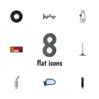 Düz simgesi bileşen kümesini Cambelt, Far, çelikler milleri ve diğer vektör nesneleri. Ayrıca krank mili, Vana, Far öğeleri içerir.