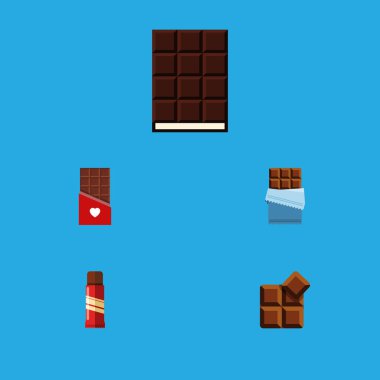 Acı, kakao, tatlı ve diğer vektör nesnelerini düz simgesi acı kümesi. Ayrıca içerir tatlı, konfeksiyon, tatlı öğeleri.