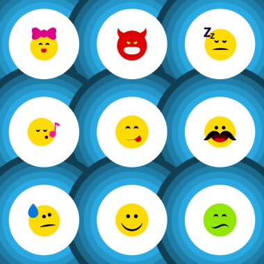 Düz simgesi hareket kümesini sevinç, Descant, okşa ve diğer vektör nesneleri. Ayrıca şarkı, uyku, yüz öğeleri içerir.