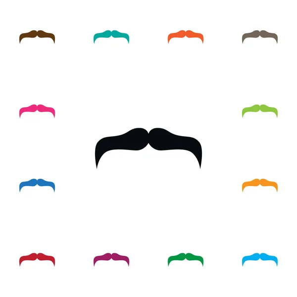 Icône de moustache isolée. L'élément vecteur de bouc peut être employé pour la moustache, bouc, concept élégant de conception . — Image vectorielle