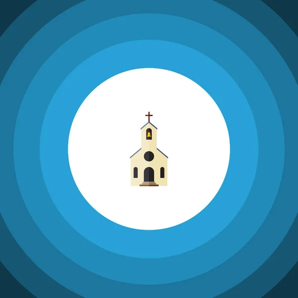 İzole kilise düz simge. Vektör öğesi oluşturmak kilise, Bina, Katolik tasarım konsepti için kullanılabilir.