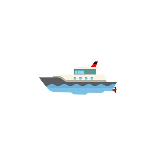 Geïsoleerde jacht platte pictogram. Zeilboot vectorelement kan worden gebruikt voor de jacht, vaartuig, schip ontwerpconcept. — Stockvector