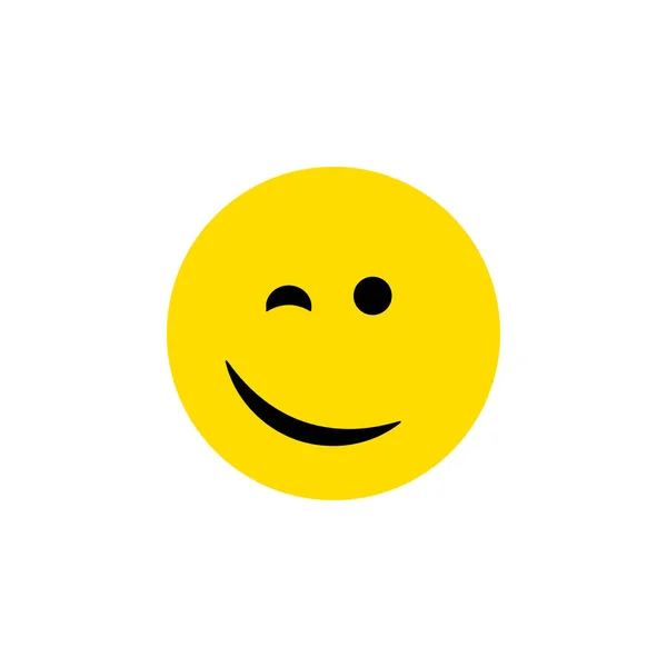 Изолированная счастливая икона. Подмигивающий векторный элемент может быть использован для счастливой, подмигивая, Концепция дизайна лица . — стоковый вектор