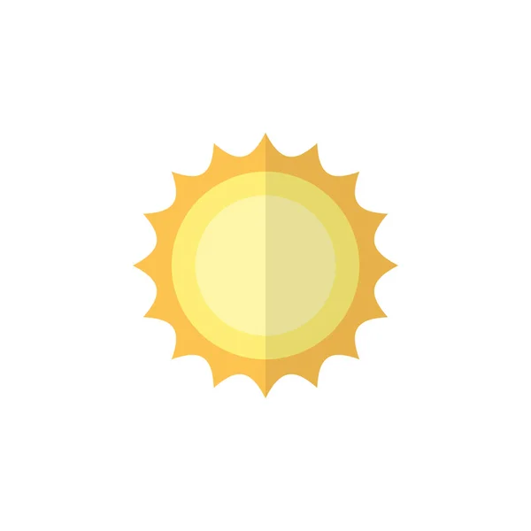 Icono plano solar aislado. El elemento del vector del sol se puede utilizar para el sol, el sol, el concepto del diseño del amanecer . — Vector de stock