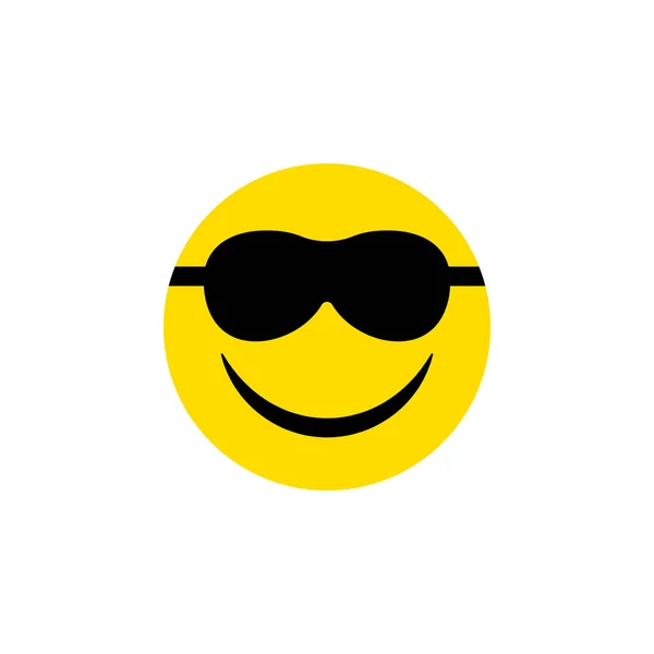 Изолированные солнечные очки Плоская икона. Happy Vector Element можно использовать для улыбки, солнцезащитных очков, счастливой концепции дизайна . — стоковый вектор