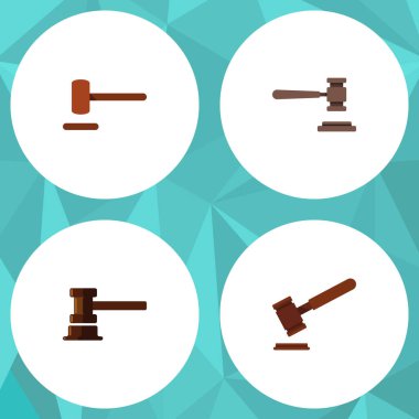 Düz simgesi çekiç kümesi adalet, hükümet konağı, yasal ve diğer vektör nesneleri. Ayrıca hukuk, adalet, çekiç elemanları içerir.