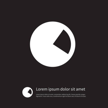 İzole daire diyagram simgesi. Pasta çubuğu vektör öğesi kullanılan pasta, daire, grafik tasarım konsepti için.
