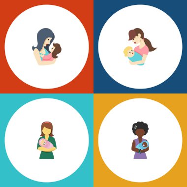 Düz simgesi üst kümesi Mam, kadın, çocuk ve diğer vektör nesneleri. Ayrıca Mam, çocuk, dadı öğeleri içerir.