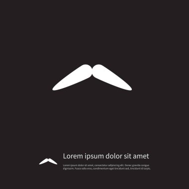İzole Kuaför simgesi. Bıyık vektör öğesi bıyık, Kuaför, bıyık tasarım konsepti için kullanılabilir.
