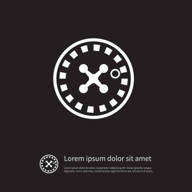 İzole şans simgesi. Tekerlek vektör öğesi kullanılan şans, şans, tekerlek tasarım konsepti için.