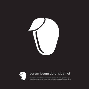 İzole kaju simgesi. Tropikal vektör öğesi kullanılan kaşu, Mango, tropikal tasarım konsepti için.