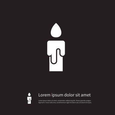 İzole aydınlatmak simge. Parlak vektör öğesi için kullanılan parlak, aydınlatmak, mum tasarım konsepti.