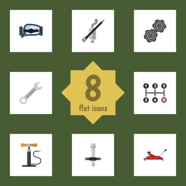 Düz simgesi otomatik kaldırma, kemer, taşıma ve diğer vektör nesneleri kümesi. Ayrıca tekerlekli, Coupler, boru hattı unsurları içerir.