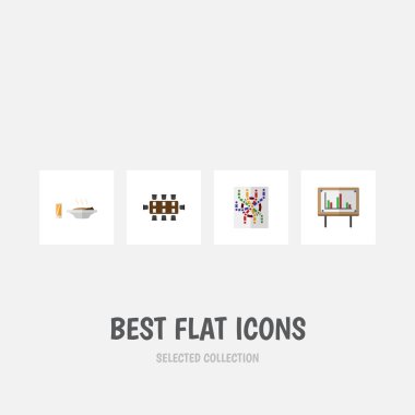 Düz simgesi yaşam tarzı yemek, yönlendirici, beyaz tahta ve diğer vektör nesnelerini ayarlayın. Ayrıca toplantı odası, yönlendirici, beyaz tahta öğeleri içerir.