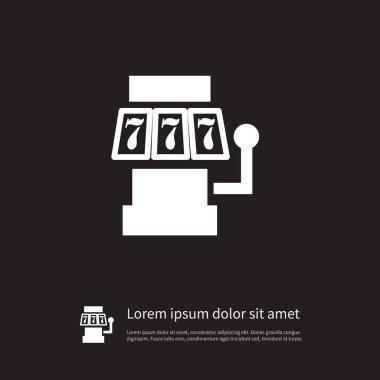İzole Slot makinesidir simgesi. 777 vektör öğesi kullanılabilir Slot Makine, 777 tasarım konsepti için.