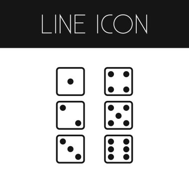 Sayı anahat izole. Küp vektör öğesi-ebilmek var olmak kullanılmış için küp, numara, kare tasarım konsepti.