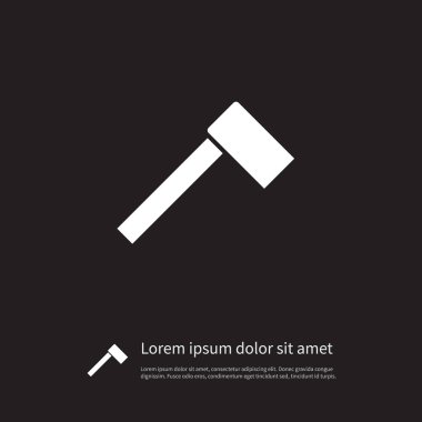 İzole kesici simgesi. Poleaxe vektör öğesi kullanılan Poleax, balta, balta tasarım konsepti için.