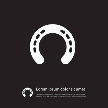 İzole metal simge. At vektör öğesi kullanılan ayakkabı, at nalı, Metal tasarım konsepti için.