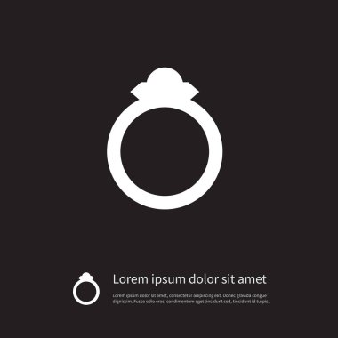 İzole nişan simgesi. Vektör öğesi düğün kullanılabilir düğün, nişan, elmas tasarım konsepti için.