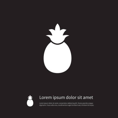 İzole ananas simgesi. Ananas vektör öğesi kullanılan Ananas, ananas, tropikal tasarım konsepti için.