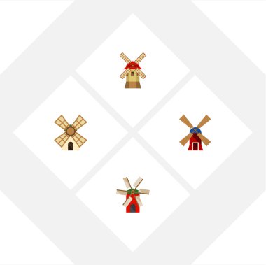 Pervane, yel değirmeni, Rüzgar enerjisi ve diğer vektör nesnelerini düz simgesi alternatif kümesi. Ayrıca Rüzgar, güç, ekoloji öğeleri içerir.