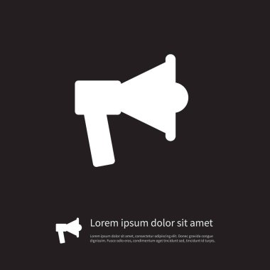 İzole reklam simgesi. Hoparlör vektör öğesi kullanılan hoparlör, reklam, hoparlör tasarım konsepti için.