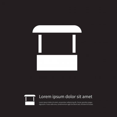 İzole Pazar simgesi. Dükkanı vektör öğesi kullanılan piyasa, Salonu, butik tasarım konsepti için.