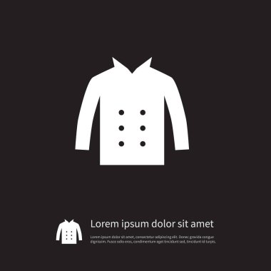 İzole hırka simgesi. Deri vektör öğesi kullanılan ceket, hırka, deri tasarım konsepti için.