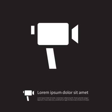 İzole Video Cam simgesi. Aygıt vektör öğesi kullanılan aygıt, Video, Cam tasarım konsepti için.