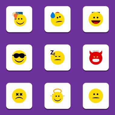 Düz simgesi hareket kümesi sıktı, gülmek, somurtarak ve diğer vektör nesneleri. Ayrıca içerir Dizzy, gülümseme, yüz öğeleri.