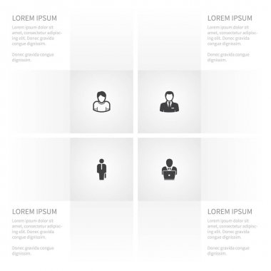 Icon Manager seti defter, evlat, iş adamı ve diğer vektör nesnelerine. Ayrıca Officiant, Portföy, insan unsurları içerir.