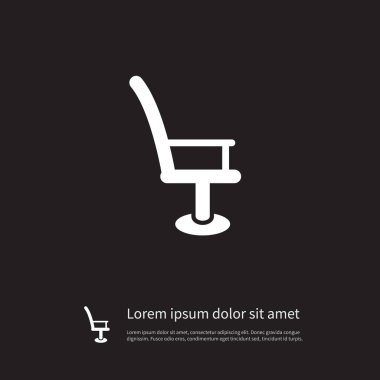 İzole berber simge. Koltuk vektör öğesi kullanılan Berber Dükkanı, sandalye, koltuk tasarım konsepti için.
