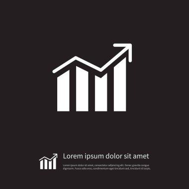 İzole ilerleme simgesi. Büyüme vektör öğesi kullanılan büyüme, artış, ilerleme tasarım konsepti için.