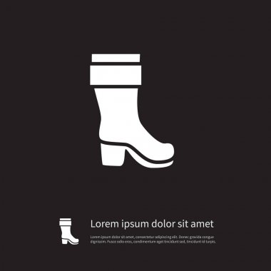 İzole Boots simgesi. Wellies vektör öğesi kullanılan çizmeler, Wellies, Ayakkabı tasarım konsepti için.