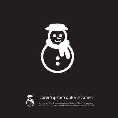 İzole kış simgesi. Kardan adam vektör öğesi Noel, kardan adam, kış tasarım konsepti için kullanılabilir.