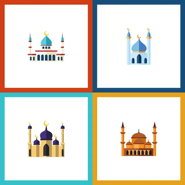Мечеть плоской иконы Структура, Мечеть, Мохаммеданизм и другие векторные объекты. Также включает ислам, архитектуру, строительные элементы . — стоковый вектор
